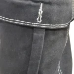 Jean Cargo negro remarcado para Hombre