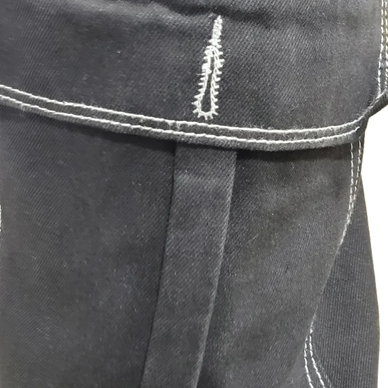 Jean Cargo negro remarcado para Hombre