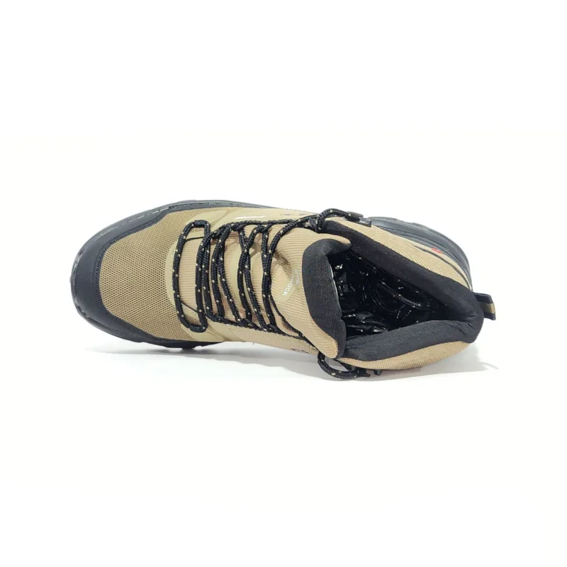 ON-ROCK-CAFE-STD_30 Botas On Cloud Rock verde militar, café con negro para hombre — impermeables, ligeras y cómodas, perfectas para trekking, caminatas urbanas o aventuras al aire libre.