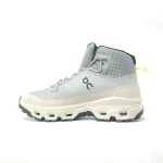 Botas On Cloud Rock gris claro para hombre — impermeables, ligeras y cómodas, perfectas para trekking, caminatas urbanas o aventuras al aire libre.