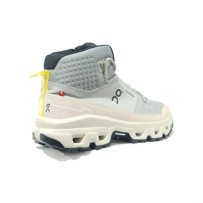 Botas On Cloud Rock gris claro para hombre — impermeables, ligeras y cómodas, perfectas para trekking, caminatas urbanas o aventuras al aire libre.